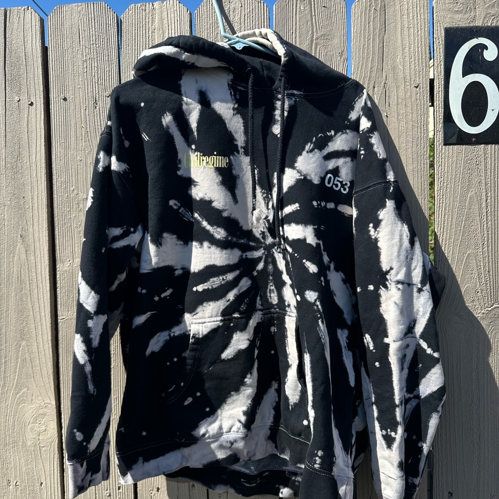 Civil Regime Black and White Tie-Dye Hoodie